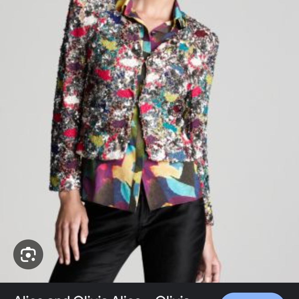 Alice & Olivia Sequin Beaded Blazer Jaclet SZ small